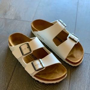 White leather Birkenstocsks size 39